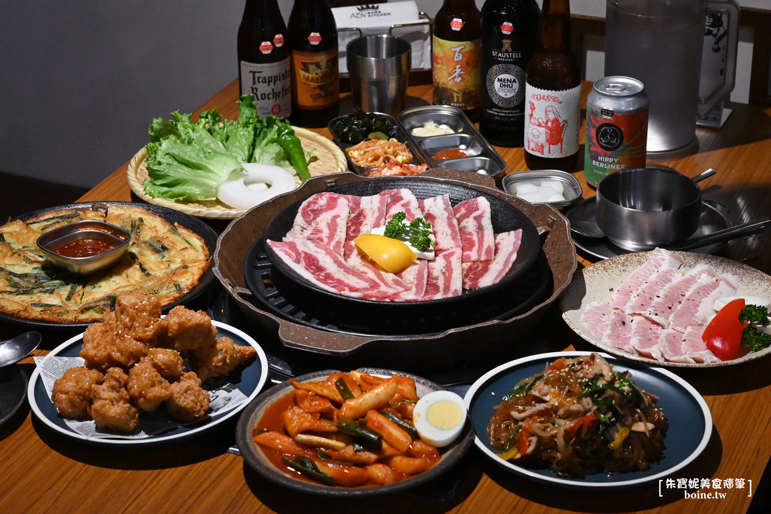 板橋美食｜ABV韓式餐酒館．炸雞烤肉+300款微醺選擇．宵夜開吃爽爽der！ @朱寶妮美食隨筆