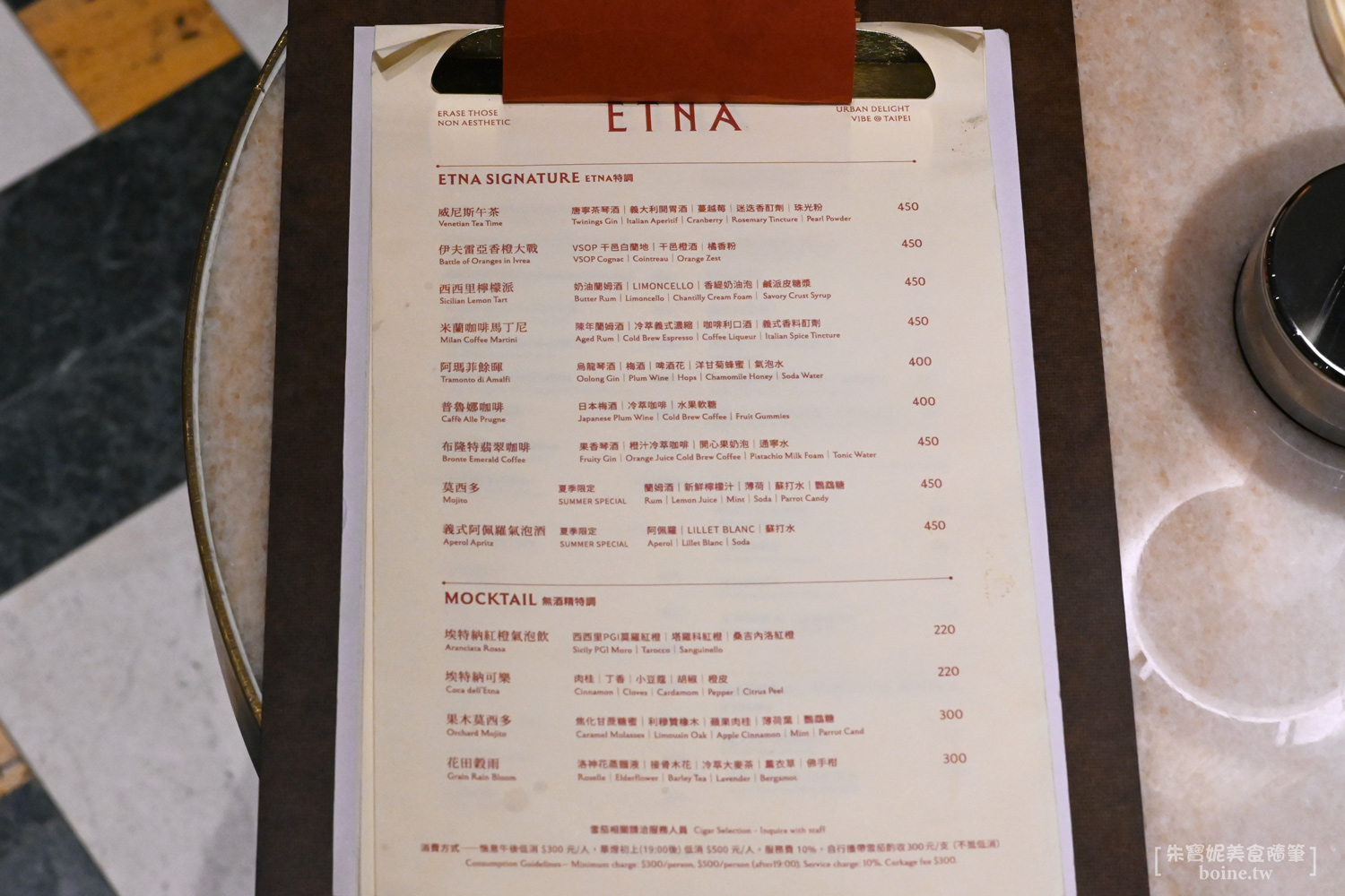 ETNA taipei｜台北必訪咖啡餐酒館．還原復古義式名流社交沙龍 @朱寶妮美食隨筆