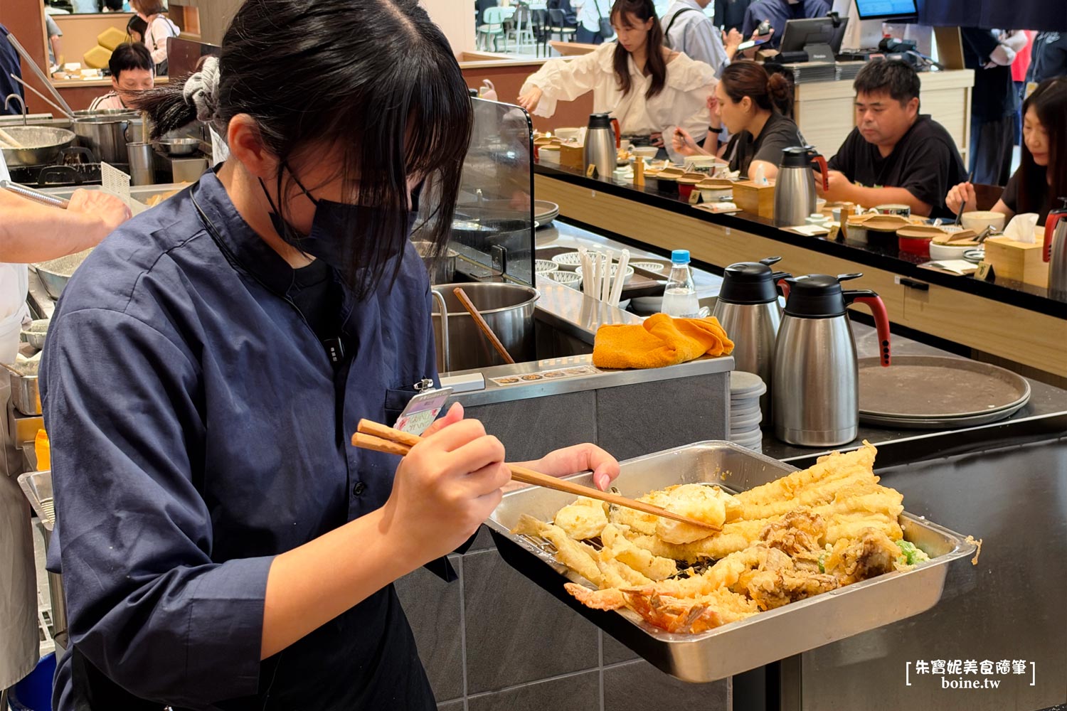台北大巨蛋美食推薦｜金子半之助天婦羅專賣．日本海外首店．職人現炸美味 @朱寶妮美食隨筆